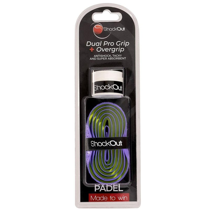 Shockout Dual Pro Grip + Overgrip Violeta Amarillo Shockout Dual Pro Grip + Overgrip Violeta Amarillo