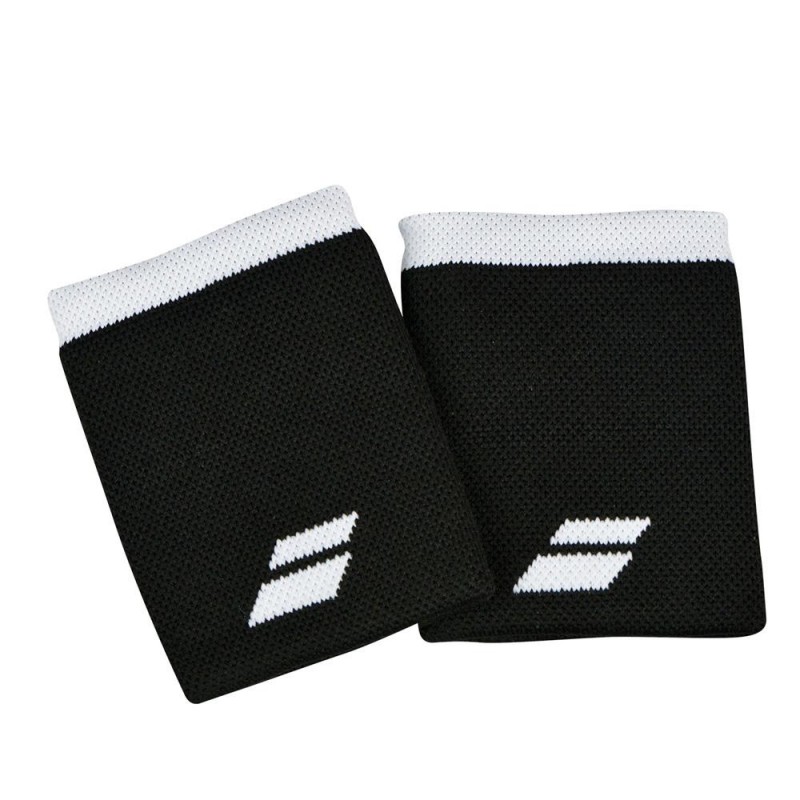 Muñequeras Babolat Logo Jumbo Black White