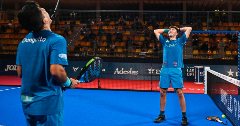 Tello et Chingotto après avoir gagné leur premier tournoi