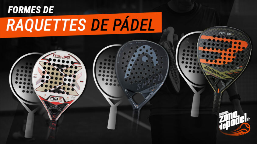 Principales formes de raquettes de paddle