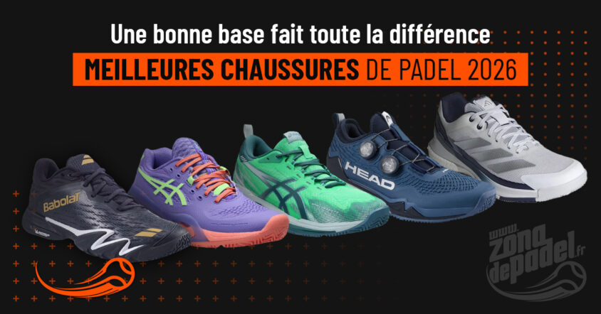 Meilleures chaussures de padel 2026 : comparez Asics, Adidas, Babolat, Bullpadel et plus encore.